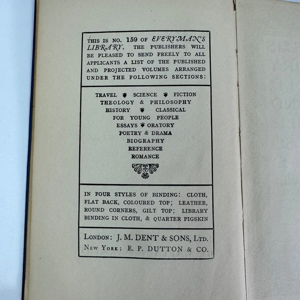 The Little Savage Captain Marryat 1915 Everyman's‎ Library Blue Cloth Hardcover